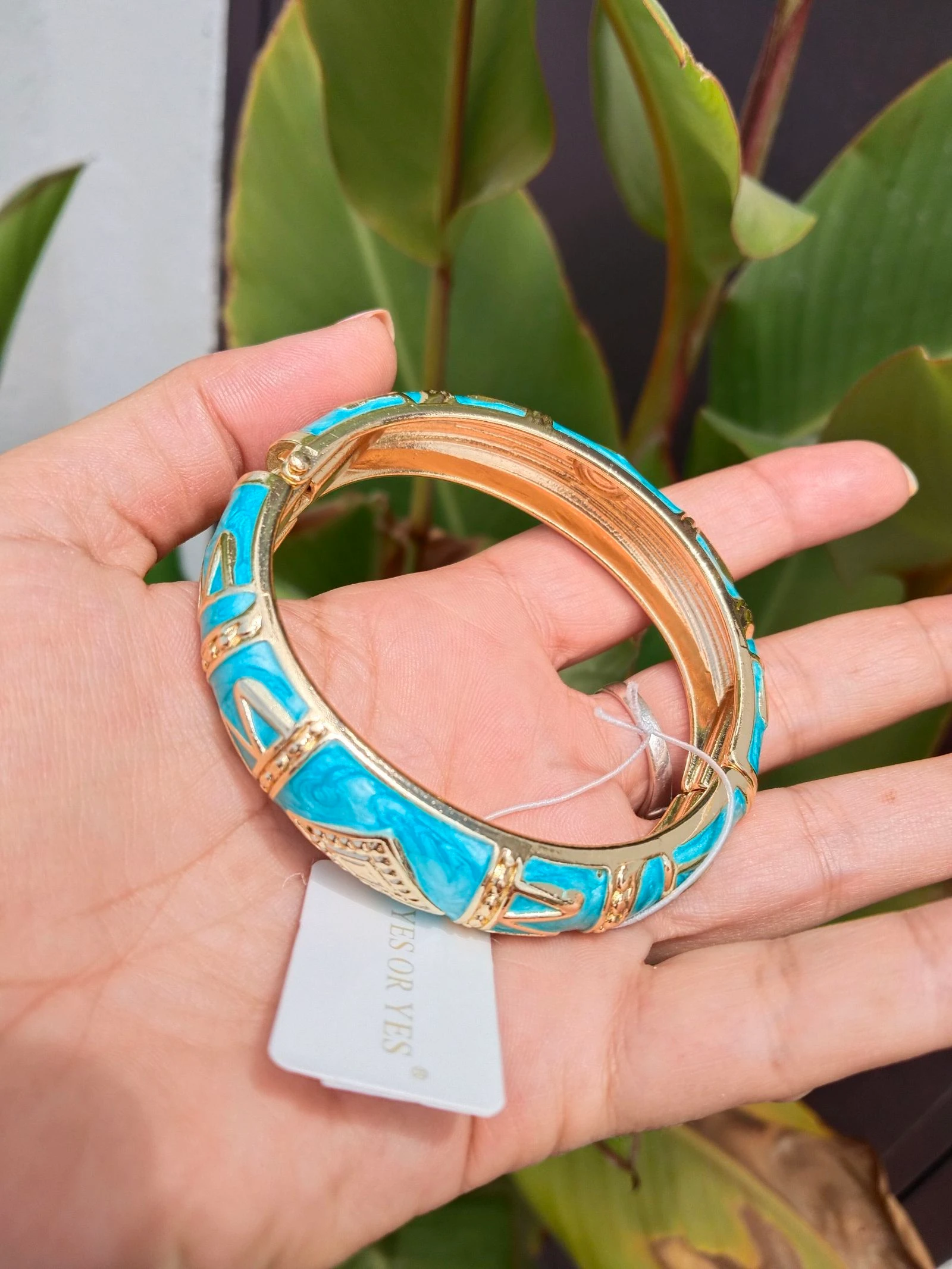 Pulsera turquesa y dorada  – photo 4